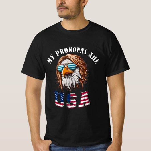 私の代名詞はUSAです Tシャツ (正面)