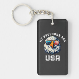 私の代名詞はUSA キーホルダー