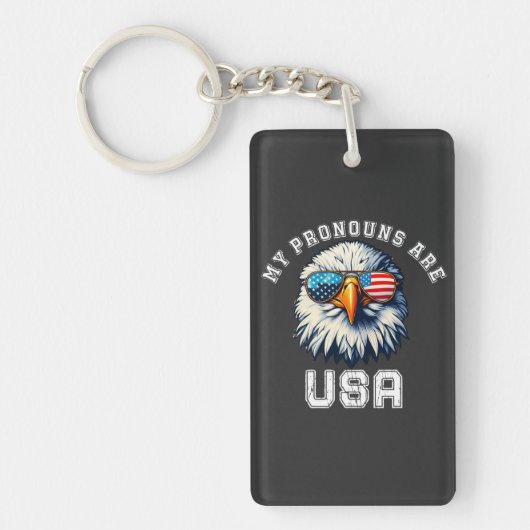 私の代名詞はUSA キーホルダー (正面)