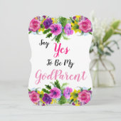 私の代父母の提案の花柄はあることに賛成します 案内状 (スタンド正面)