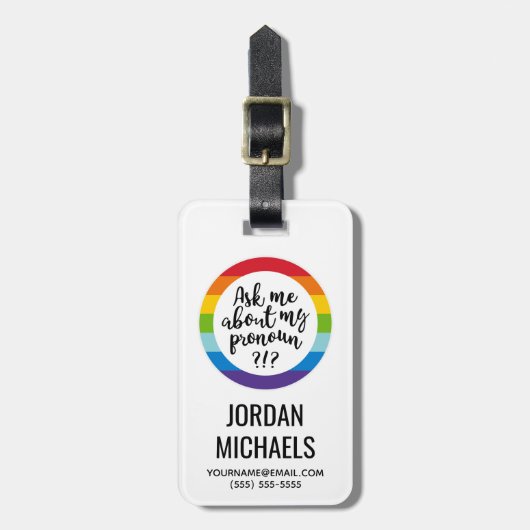 私の代頼名詞について? ラゲッジタグ (正面縦)