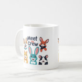 私の仲間たちに会ってね コーヒーマグカップ (正面左)