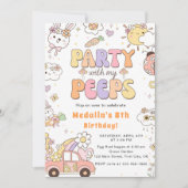 私の仲間とパーティー 誕生日パーティー 招待状 (正面)