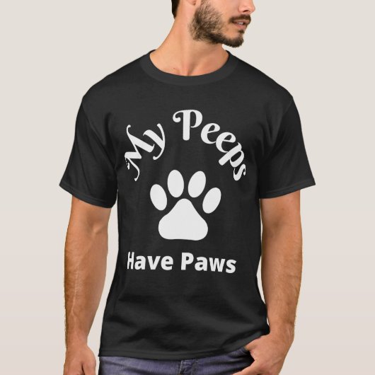 私の仲間には肉球がある Tシャツ (正面)