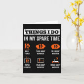 私の休暇中にすること 面白いバーベキューグリル カード (黄色い花)