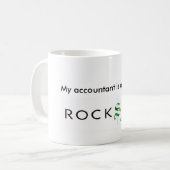 私の会計士はロックスターのマグです コーヒーマグカップ (正面左)