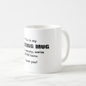 私の会議のもしマグは、私たちは行われている空だ コーヒーマグカップ (正面右)