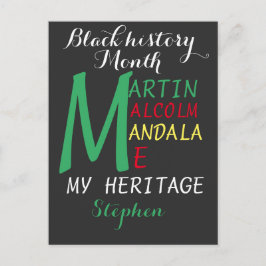 私の伝統ブラックレガシーブブラックヒストリ月 ポストカード
