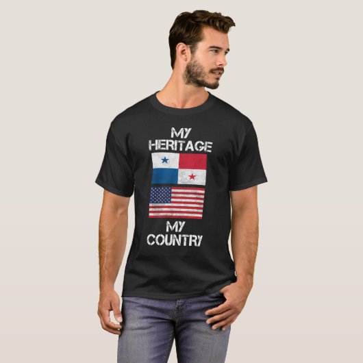 私の伝統私の国のパナマのアメリカのTシャツ Tシャツ (正面フル)