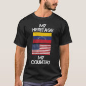 私の伝統私の国のベネズエラのアメリカのTシャツ Tシャツ (正面)
