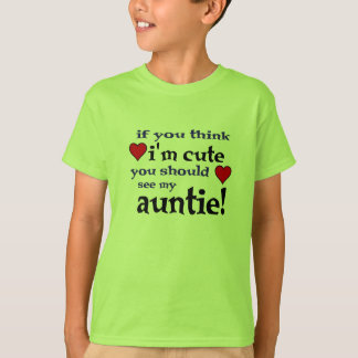 私の伯母さん愛ハートの子供のTシャツを見るべきです Tシャツ