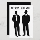 私の伴侶になってくれますか、主賓は誰? 招待状 (正面/裏面)