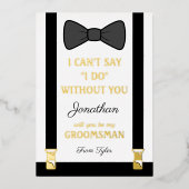 私の伴郎になってくれる？ 箔招待状 (正面)