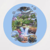 私の住む世界はなんて素晴らしいことだろう ラベル (デザイン1)