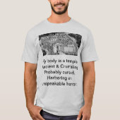 私の体は寺だ Tシャツ (正面)