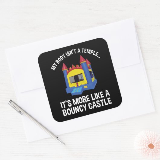 私の体は寺ではない弾力のある城だ スクエアシール (封筒)