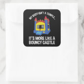 私の体は寺ではない弾力のある城だ スクエアシール (バッグ)