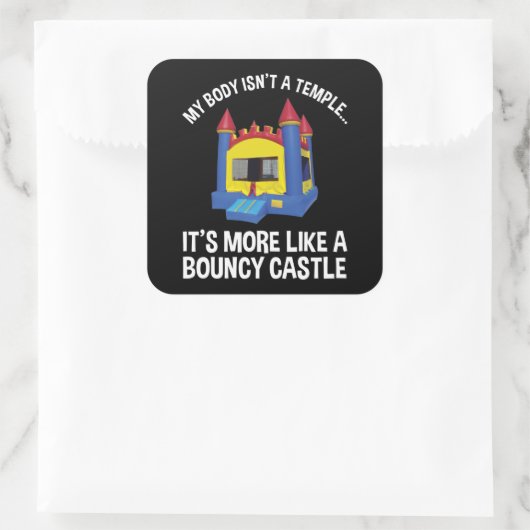 私の体は寺ではない弾力のある城だ スクエアシール (バッグ)