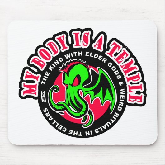 私の体は寺院です マウスパッド (正面)