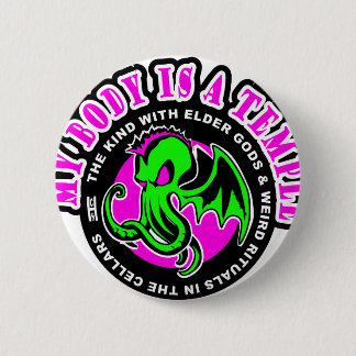 私の体は寺院です 缶バッジ