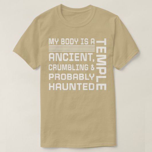 私の体は寺院の古代の崩壊と恐らくH Tシャツ (デザイン正面)
