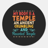 私の体は寺院は古い崩れ落ち寂しい ラウンドシール (正面)