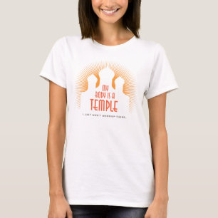 私の体は寺院2です Tシャツ