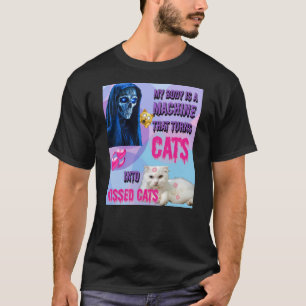 私の体は猫キスをする機械猫 Tシャツ