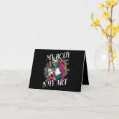 私の体は私のアートタトゥーアーティストの贈り物 カード (黄色い花)