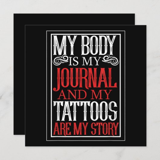 私の体は私のジャーナルTattooアーティストの恋人のギフトである シーズンカード (正面/裏面)