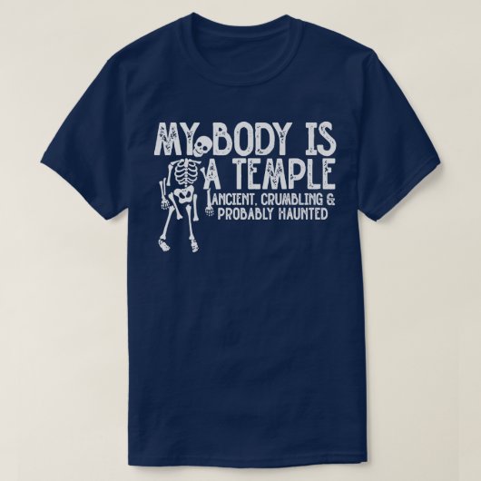 私の体は、古代の寺院は、崩れ&おそらくである Tシャツ (デザイン正面)