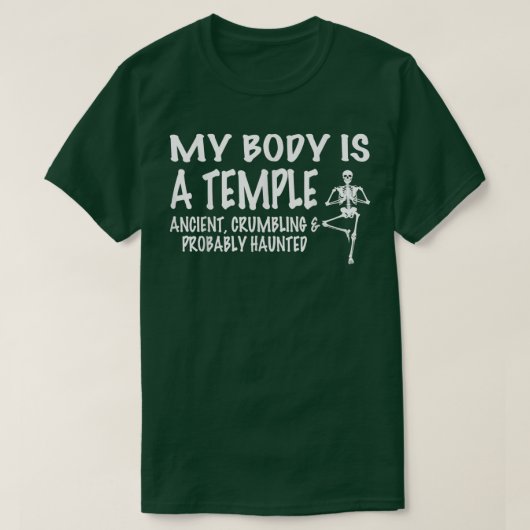 私の体は、古代の寺院は、崩れ&おそらくである Tシャツ (デザイン正面)