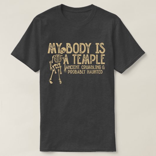 私の体は、古代の寺院は、崩れ&おそらくである Tシャツ (デザイン正面)