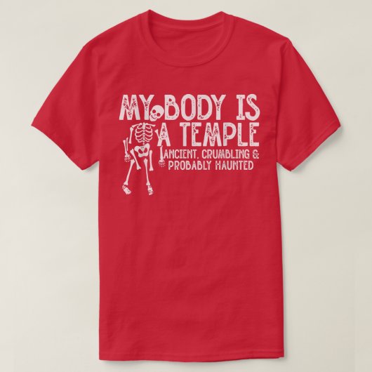 私の体は、古代の寺院は、崩れ&おそらくである Tシャツ (デザイン正面)