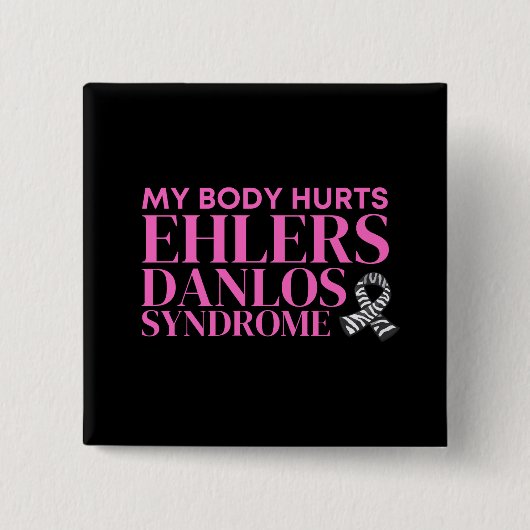 私の体はEDSを痛める 缶バッジ (正面)