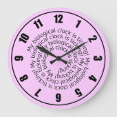 私の体内時計はカチカチ音をたてる時計です ラージ壁時計 (正面)