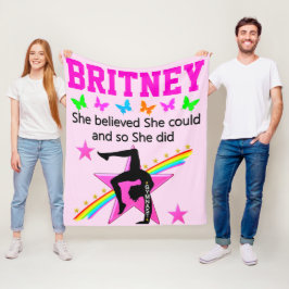 私の体操の夢の毛布を生パーソナライズされたかす フリースブランケット