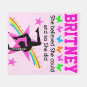 私の体操の夢の毛布を生パーソナライズされたかす フリースブランケット (正面(横))