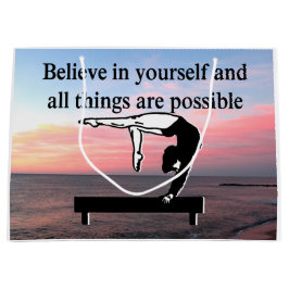 私の体操の夢を生きる ラージペーパーバッグ