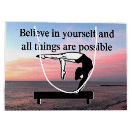 私の体操の夢を生きる ラージペーパーバッグ