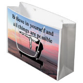 私の体操の夢を生きる ラージペーパーバッグ (正面アングル)