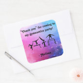 私の体操パーティー来に「ありがとう！ スクエアシール (封筒)