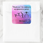 私の体操パーティー来に「ありがとう！ スクエアシール (バッグ)