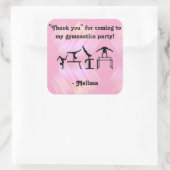 私の体操パーティー来に「ありがとう! スクエアシール (バッグ)