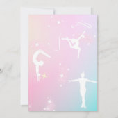 私の体操時代の友情ブレスレット 招待状 (裏面)