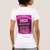 私の体私のルールPro-Choiceピンクのグリッターキラキラ Tシャツ (裏面)