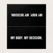 私の体私の決定の黒い妊娠中絶権のサイン (外部フラット)