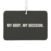 私の体私の決定白黒中絶権 カーエアーフレッシュナー (裏面)