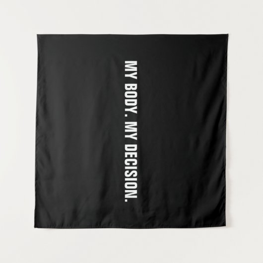 私の体私の決定白黒中絶権 タペストリー (正面(横))