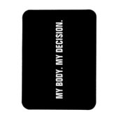 私の体私の決定白黒中絶権 マグネット (縦)